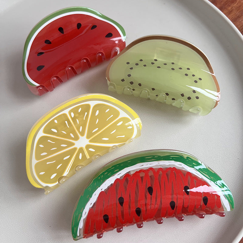 Pinza para Cabello de Frutas Acrílicas de Verano para Mujeres