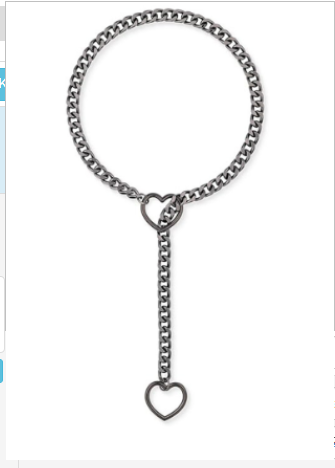 Collar con Cadena Deslizante de Corazón