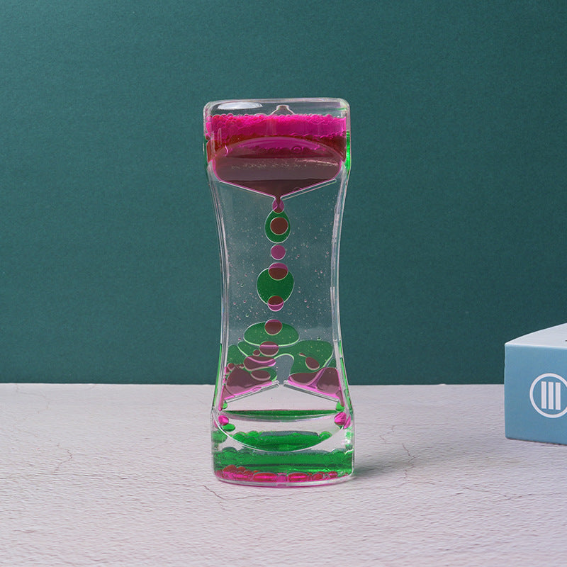 Decoración Temporizador de Reloj de Arena Líquido Acrílico de Dos Colores