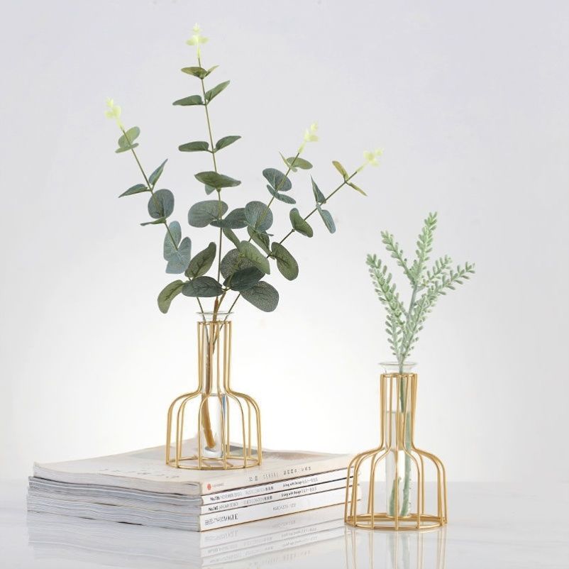 Jarrón de Metal de Estilo Nórdico para Decoración Hidropónica