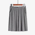 Pantalones Cortos Holgados a Rayas de Tallas Grandes para Estar por Casa