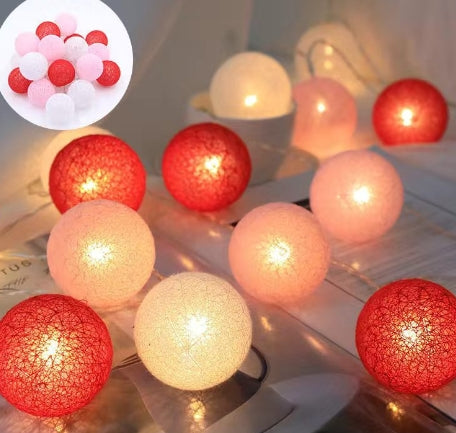 Farolillos Estrellados de Hilo de Algodón LED