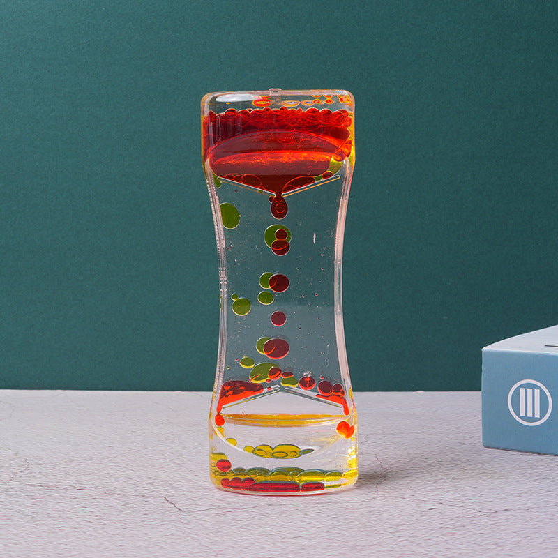 Decoración Temporizador de Reloj de Arena Líquido Acrílico de Dos Colores