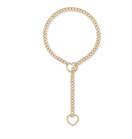 Collar con Cadena Deslizante de Corazón