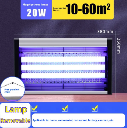 Lámpara Eléctrica Interior Mata Moscas y Mosquitos