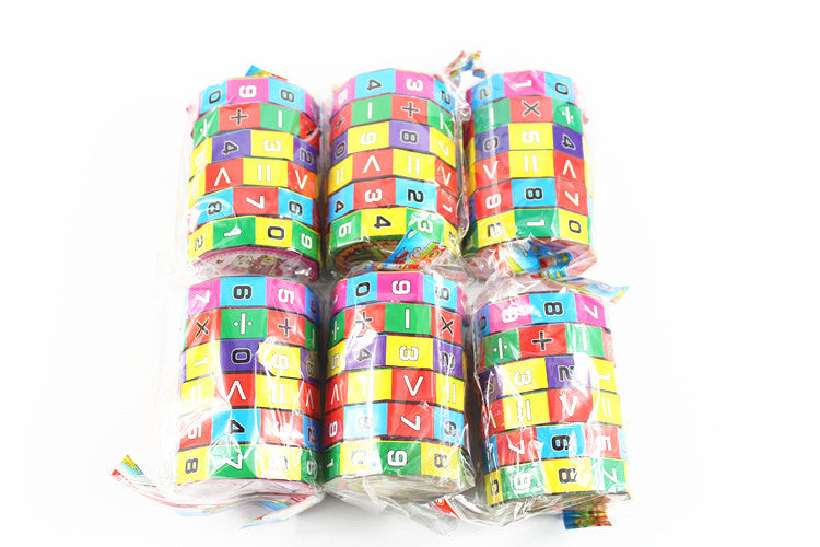 Cubo Cilíndrico de Seis Caras para Aprendizaje Matemático para Niños