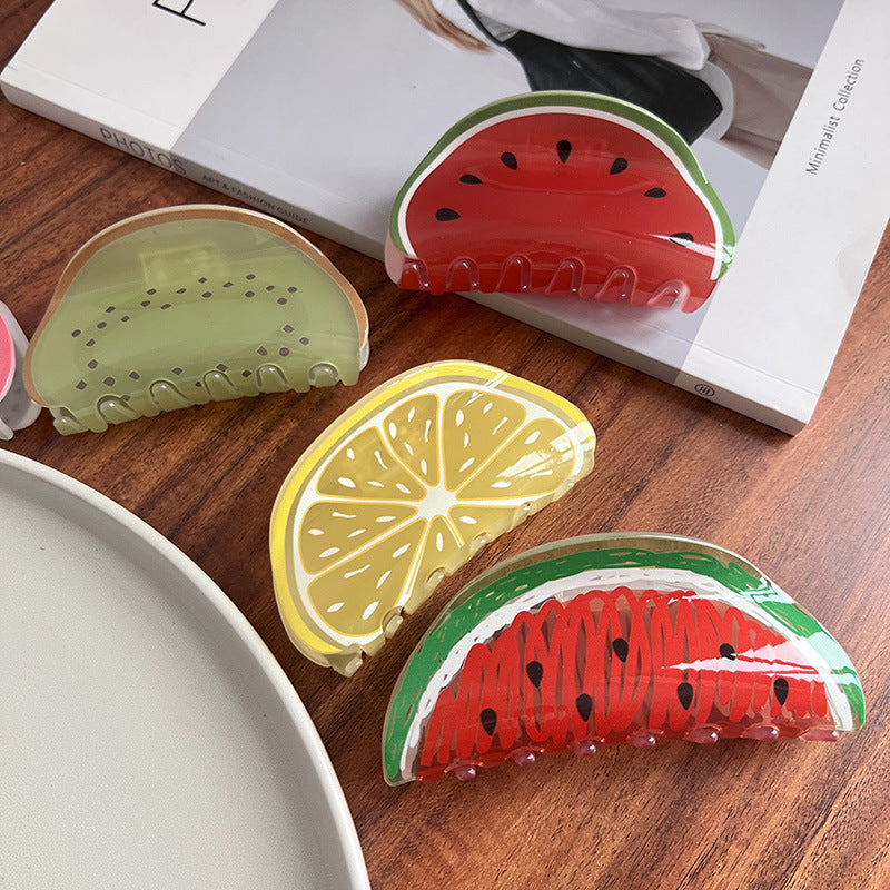 Pinza para Cabello de Frutas Acrílicas de Verano para Mujeres