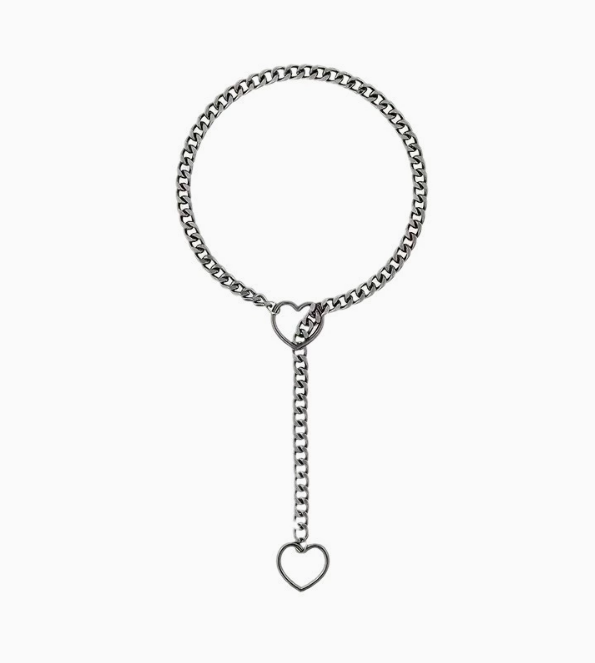 Collar con Cadena Deslizante de Corazón
