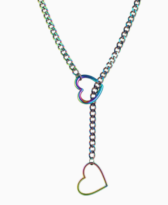 Collar con Cadena Deslizante de Corazón