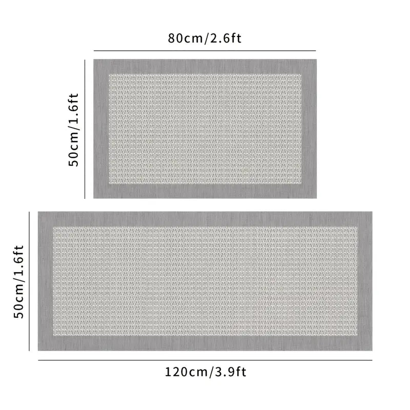 Paquete de 2 alfombrillas duraderas para suelo de cocina, antideslizantes e impermeables