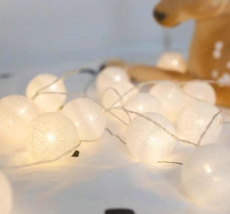Farolillos Estrellados de Hilo de Algodón LED