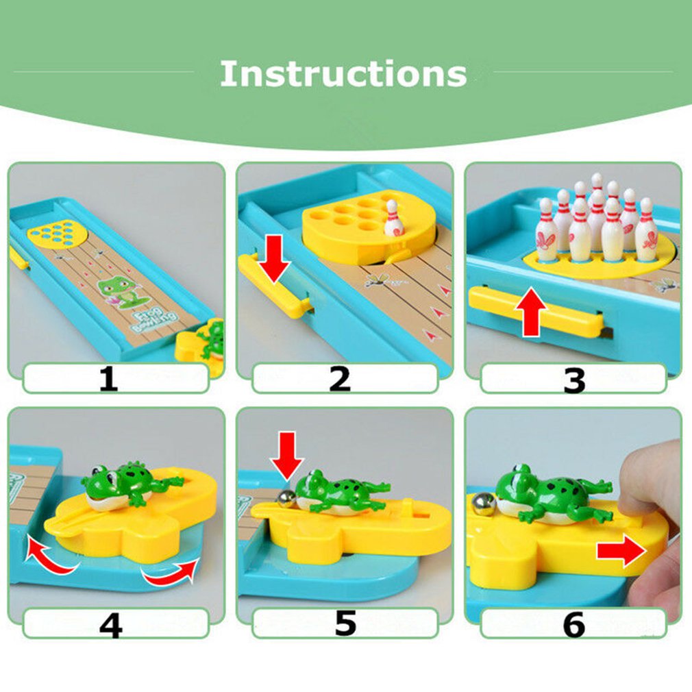 Mini Juego de Bolos para Escritorio - Juego de Mesa de Rompecabezas