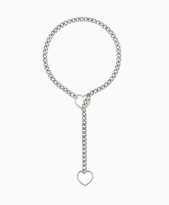 Collar con Cadena Deslizante de Corazón