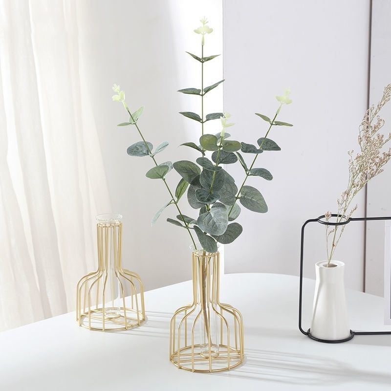 Jarrón de Metal de Estilo Nórdico para Decoración Hidropónica