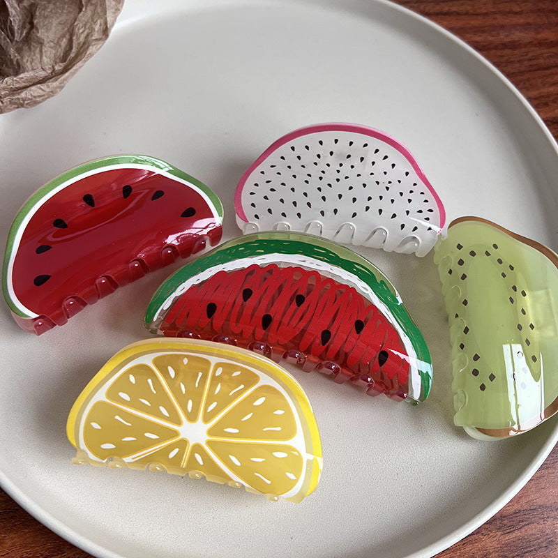 Pinza para Cabello de Frutas Acrílicas de Verano para Mujeres