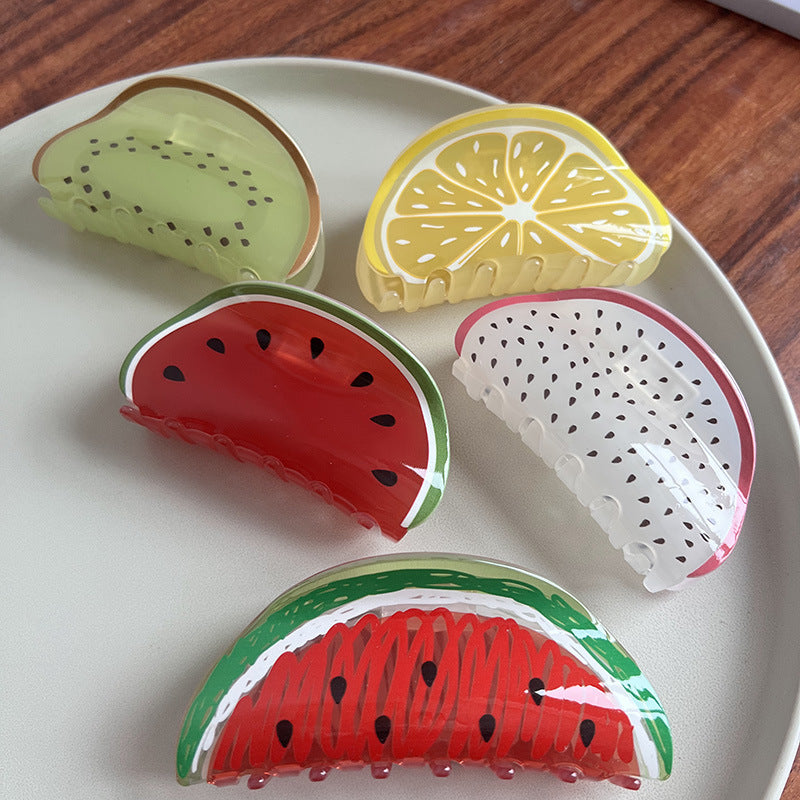 Pinza para Cabello de Frutas Acrílicas de Verano para Mujeres