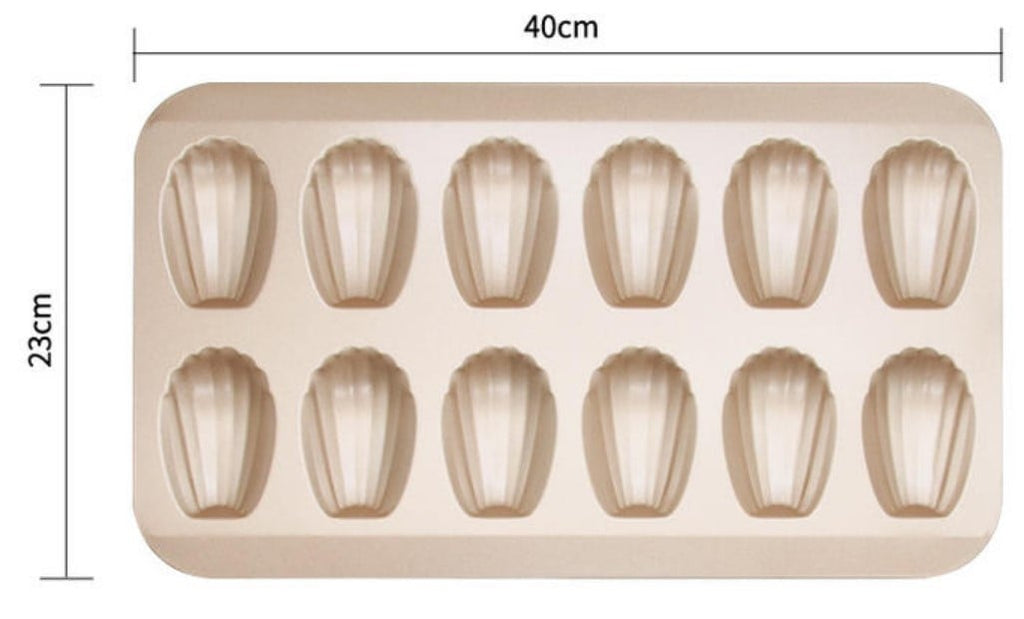 Set de Moldes para Pastelería Gruesos Antiadherentes con Molde de Madeleine