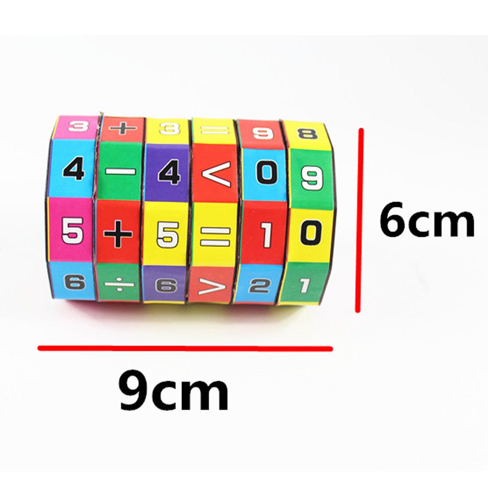 Cubo Cilíndrico de Seis Caras para Aprendizaje Matemático para Niños