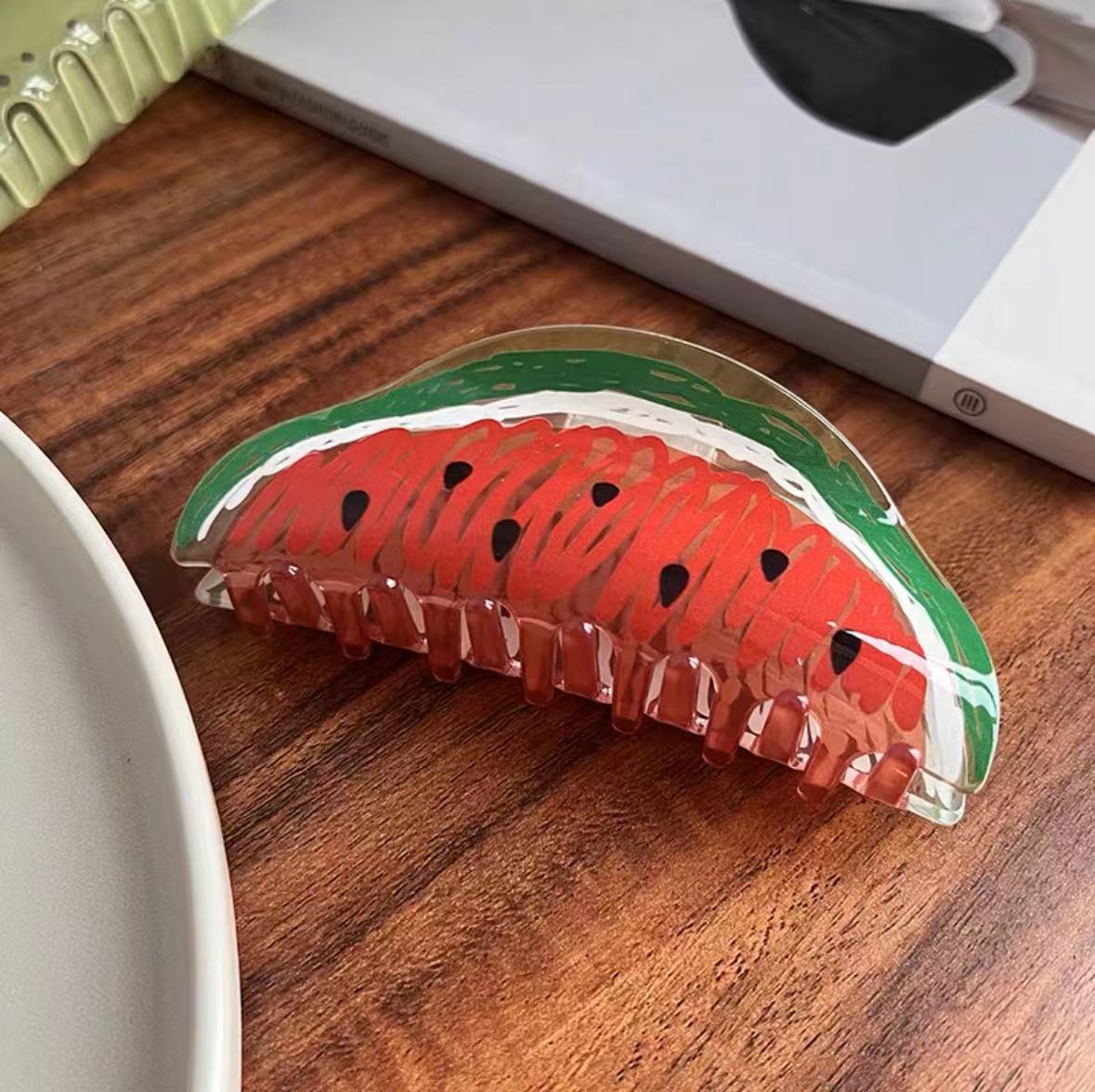 Pinza para Cabello de Frutas Acrílicas de Verano para Mujeres