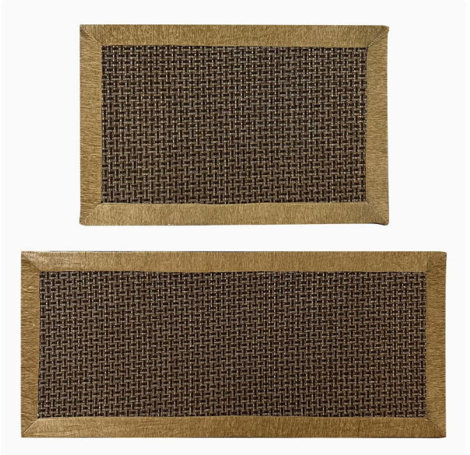 Paquete de 2 alfombrillas duraderas para suelo de cocina, antideslizantes e impermeables