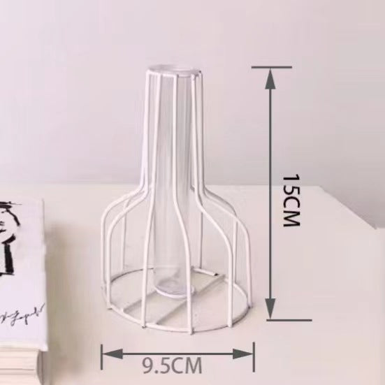 Jarrón de Metal de Estilo Nórdico para Decoración Hidropónica