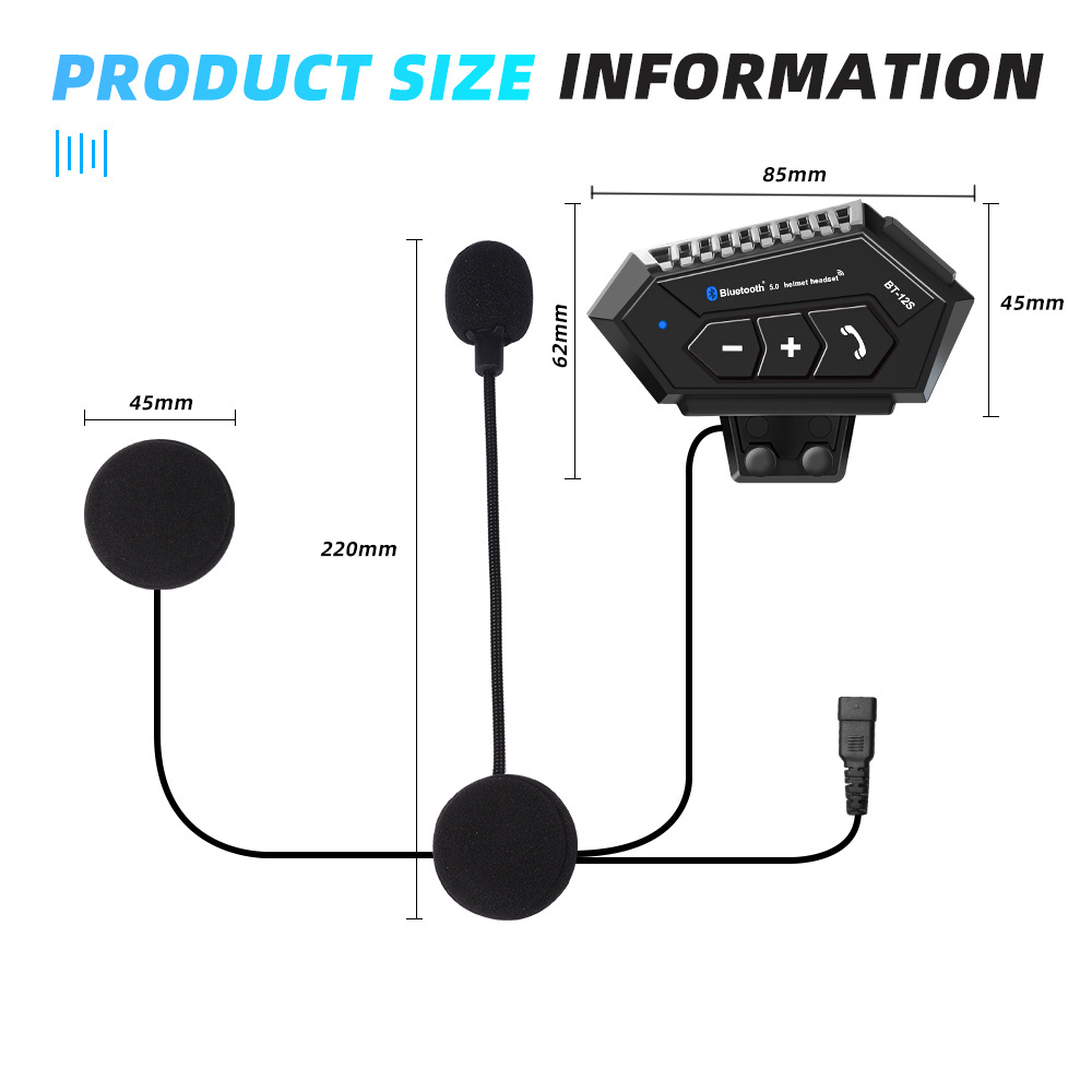 Auriculares Inalámbricos Bluetooth para Casco de Motocicleta