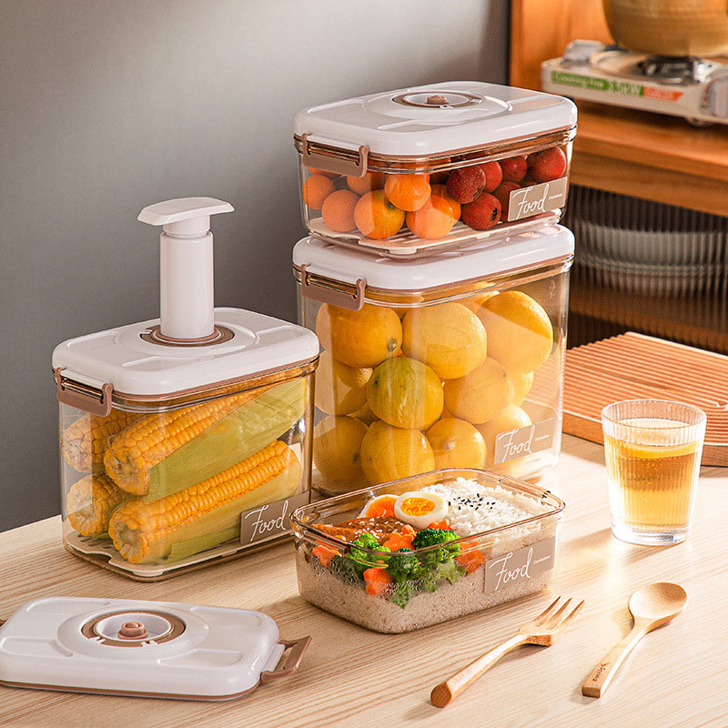 Caja de Almacenamiento al Vacío para Alimentos, contenedor transparente