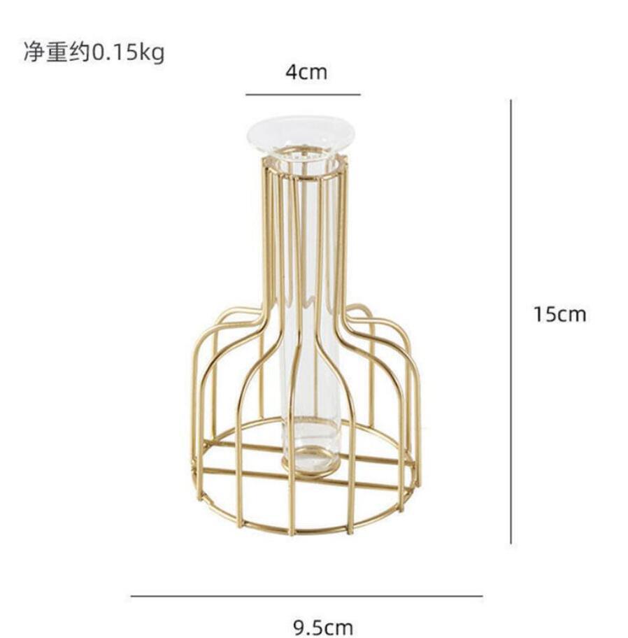 Jarrón de Metal de Estilo Nórdico para Decoración Hidropónica