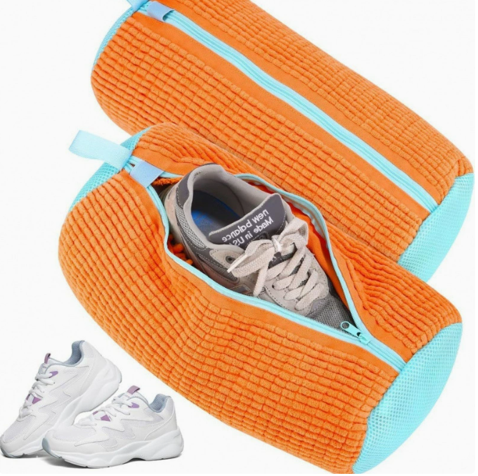 Protector de zapatos de lavandería con red acolchada para bolsa de lavado