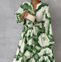 Vestido Largo de Manga Larga para Mujer Elegante