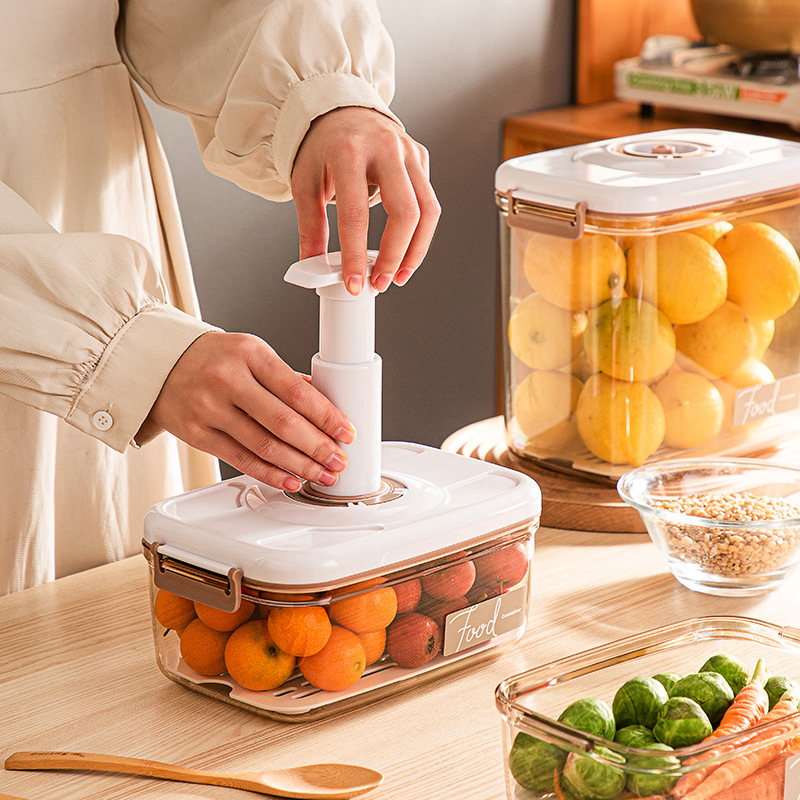Caja de Almacenamiento al Vacío para Alimentos, contenedor transparente